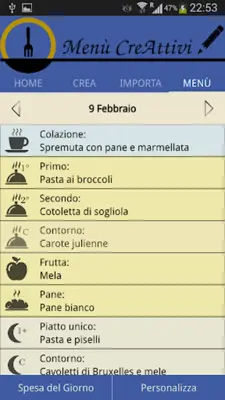 Menù CreAttivi android App screenshot 9