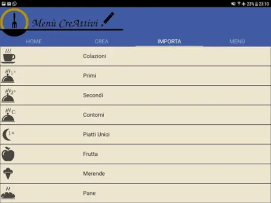 Menù CreAttivi android App screenshot 4